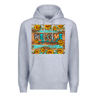 Heather Grey Welcome fall Premium Hoodie - Artiststas