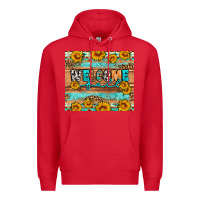 Red Welcome fall Premium Hoodie - Artiststas
