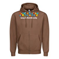 Chestnut autism seeing the world differently Zipper Hoodie - artisFamous
