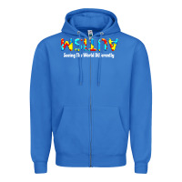 Autism Seeing The World Differently Zipper Hoodie | Teevron