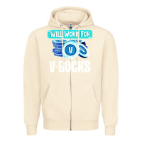 Sandshell will work for v bucks youth gamer Zipper Hoodie - artisFamous