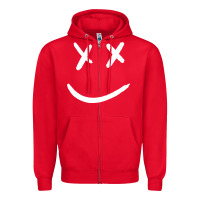 X Eyed Smiley Face X Eyes Smiling Zipper Hoodie | Teevron
