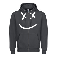 Smoke x eyed smiley face x eyes smiling Zipper Hoodie - artisFamous