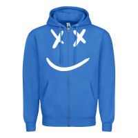 True Royal x eyed smiley face x eyes smiling Zipper Hoodie - artisFamous