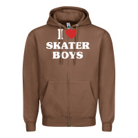 Chestnut i love skater boys Zipper Hoodie - artisFamous