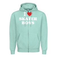Seafoam i love skater boys Zipper Hoodie - artisFamous