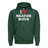 I Love Skater Boys Zipper Hoodie | Teevron