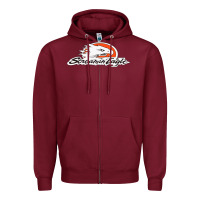 Burgundy the screamin eagle Zipper Hoodie - artisFamous