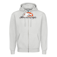 Dove Grey the screamin eagle Zipper Hoodie - artisFamous