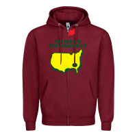 Burgundy Master Tournament GOLF Zipper Hoodie - artisFamous