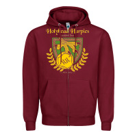 Burgundy holyhead harpies Zipper Hoodie - artisFamous