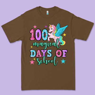 Hundred Magical Days Of School Unicorn Premium Tee Designed By Oliviacreatesart