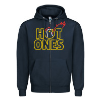 Navy hot ones Zipper Hoodie - artisFamous