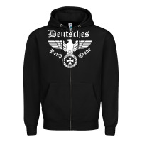 Black deutsches reich Zipper Hoodie - artisFamous