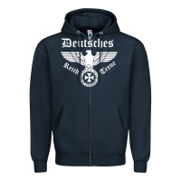 Navy deutsches reich Zipper Hoodie - artisFamous
