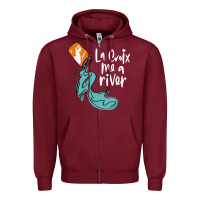 Burgundy la croix drink Zipper Hoodie - artisFamous