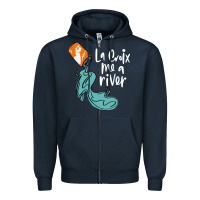 Navy la croix drink Zipper Hoodie - artisFamous