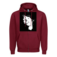Burgundy mick jag Zipper Hoodie - artisFamous