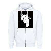 White mick jag Zipper Hoodie - artisFamous