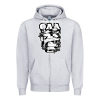 Heather Grey oceans ate alaska Zipper Hoodie - artisFamous