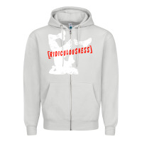 Dove Grey ridiculousness Zipper Hoodie - artisFamous