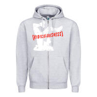 Heather Grey ridiculousness Zipper Hoodie - artisFamous
