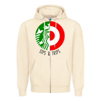 Sandshell sips and  trips Zipper Hoodie - artisFamous