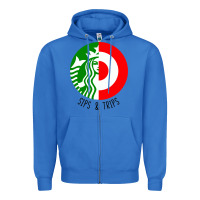 True Royal sips and  trips Zipper Hoodie - artisFamous