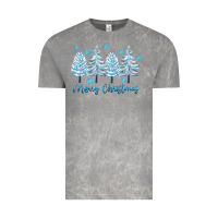 Cloud Rock merry christmas blue trees Vintage Tee - FaDigitalArtStudio