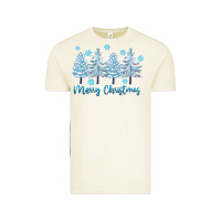 Vintage Arctic merry christmas blue trees Vintage Tee - FaDigitalArtStudio