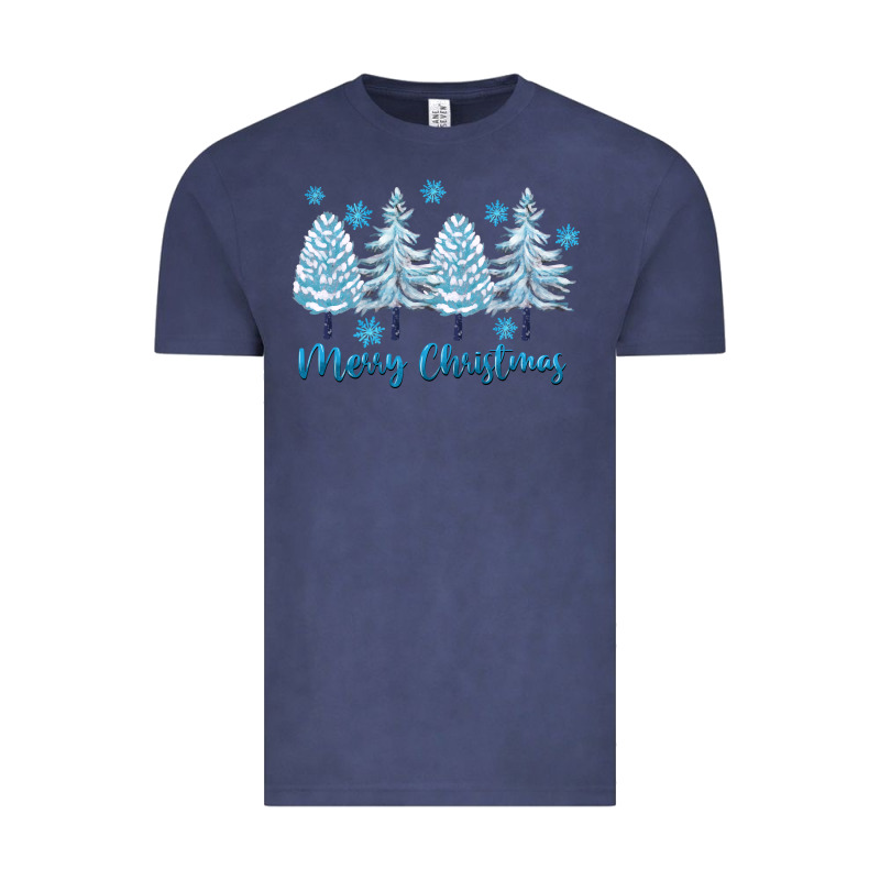 Merry Christmas Blue Trees Vintage Tee by FaDigitalArtStudio | Teevron