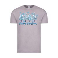 Vintage Zinc merry christmas blue trees Vintage Tee - FaDigitalArtStudio