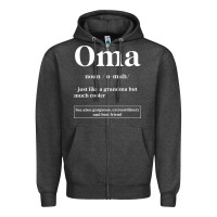 Charcoal Heather Oma Definition - Mother's Day Gift Zipper Hoodie - artisFamous