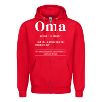 Red Oma Definition - Mother's Day Gift Zipper Hoodie - artisFamous
