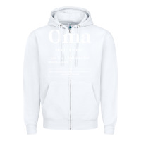 White Oma Definition - Mother's Day Gift Zipper Hoodie - artisFamous