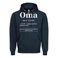Navy Oma Definition - Mother's Day Gift Zipper Hoodie - artisFamous