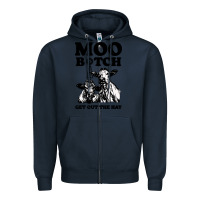 Navy Moo bitch get out the hay Zipper Hoodie - artisFamous