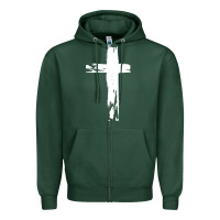 Sports Green tattoo christian Zipper Hoodie - artisFamous