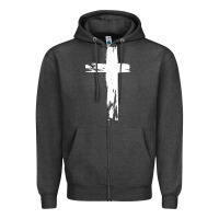 Charcoal Heather tattoo christian Zipper Hoodie - artisFamous