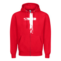 Red tattoo christian Zipper Hoodie - artisFamous