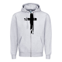 Heather Grey tattoo christian Zipper Hoodie - artisFamous