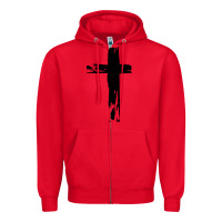 Red tattoo christian Zipper Hoodie - artisFamous
