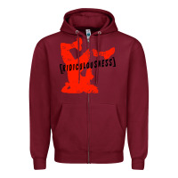Burgundy ridiculousness Zipper Hoodie - artisFamous