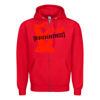Red ridiculousness Zipper Hoodie - artisFamous