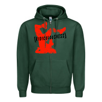 Sports Green ridiculousness Zipper Hoodie - artisFamous