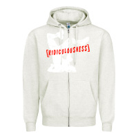 Oatmeal Heather ridiculousness Zipper Hoodie - artisFamous