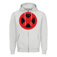 Dove Grey xmen symbol Zipper Hoodie - artisFamous