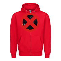 Red xmen symbol Zipper Hoodie - artisFamous
