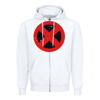 White xmen symbol Zipper Hoodie - artisFamous