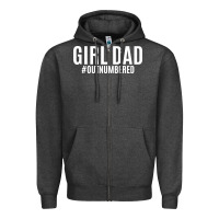 Charcoal Heather Girl Dad Zipper Hoodie - artisFamous